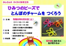 ひみつのビーズでとんぼのチャームをつくろう